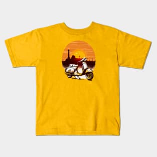 Vespa Sunset Design - Original Artwork Kids T-Shirt